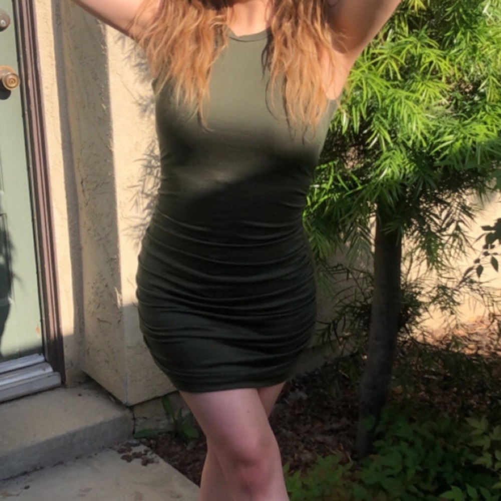 Green tank dress